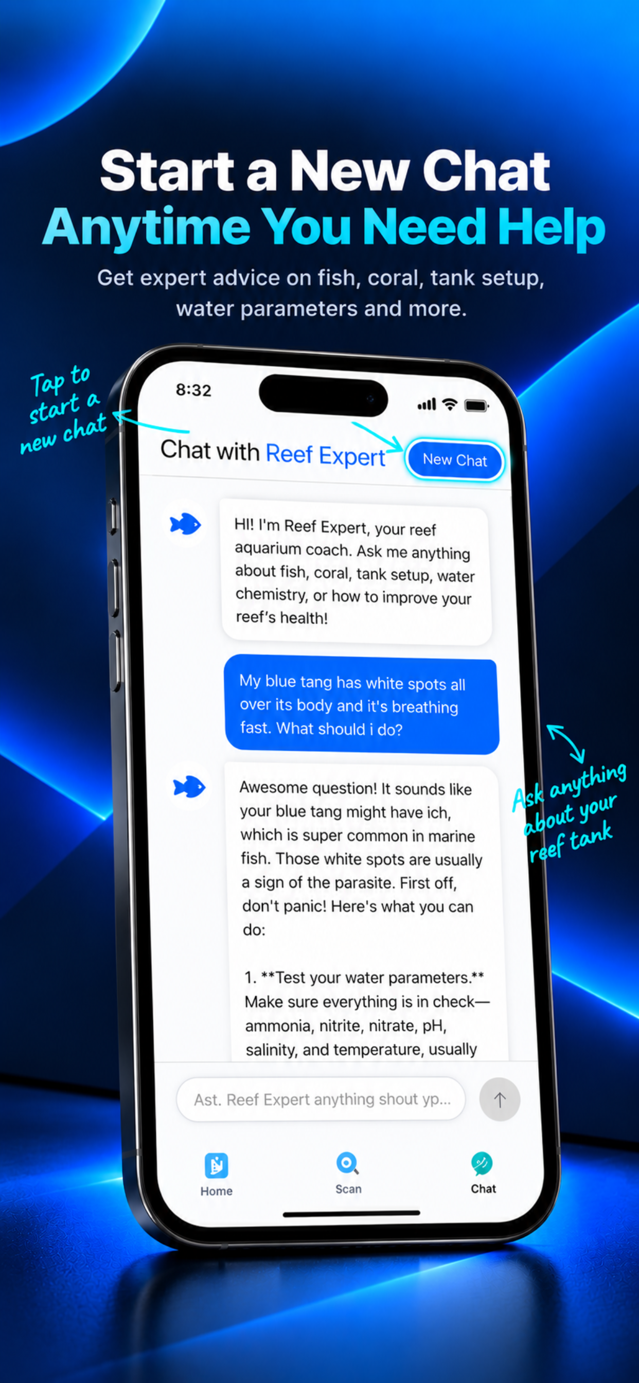 Chat with Reef Expert about your fish, coral and reef tank